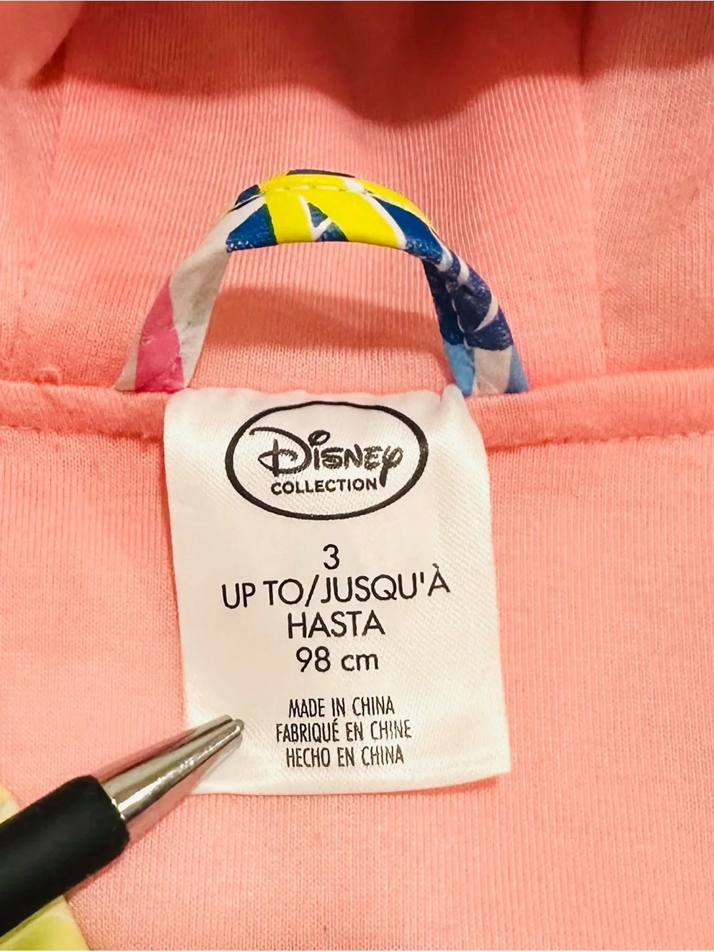Disney Collection Lilo & Stitch Girls Hooded Rain Jacket Coat Size 3 / 3T